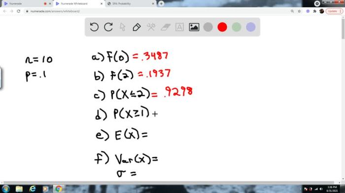 Consider a binomial experiment with and